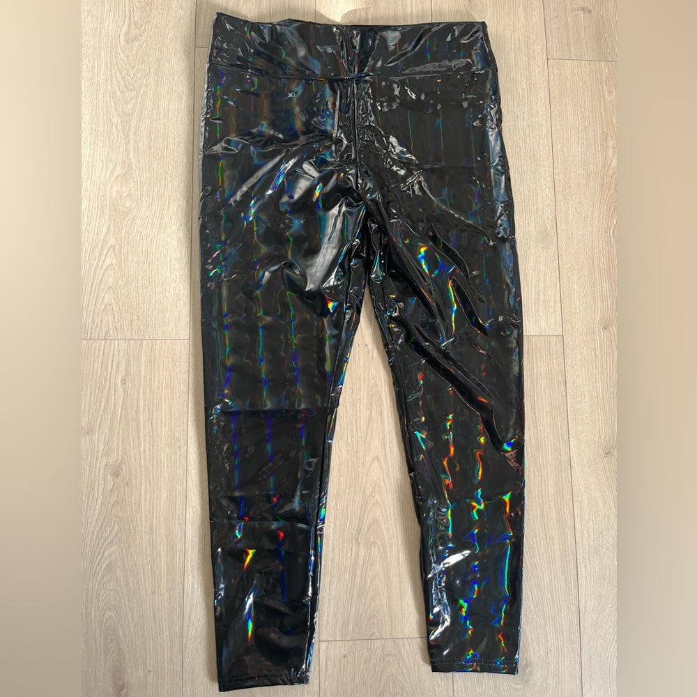 💕 2/$25 Plus Shein PU Rave Goth Leggings 2X